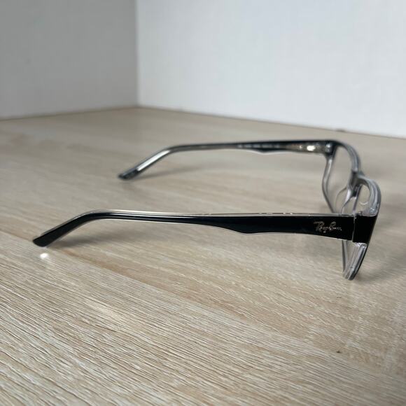 Ray-Ban RB5245 2034 Shiny Black On Clear 52-17-140 Eyeglasses Frames Only - Picture 8 of 8